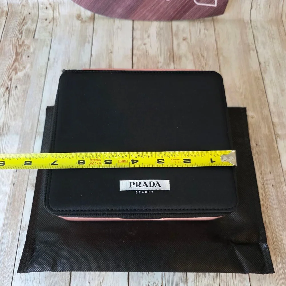 Prada Beauty Case Medium Black and Pink